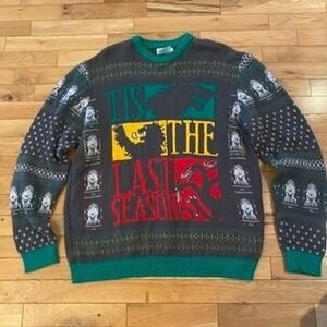 HBO Game of Thrones Ugly Christmas Sweater Men's XXL Last Season Dragons